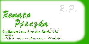 renato pjeczka business card